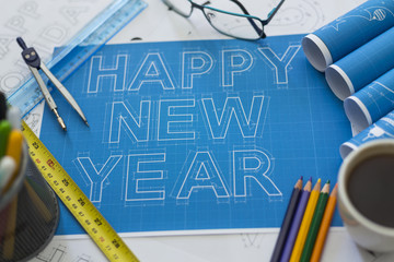 Happy new year blueprint