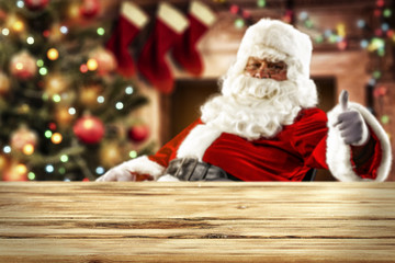 santa claus and desk space 