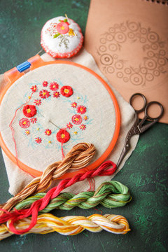 Set for embroidery