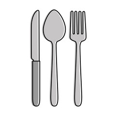 cutlery set isolated icon vector illustration design