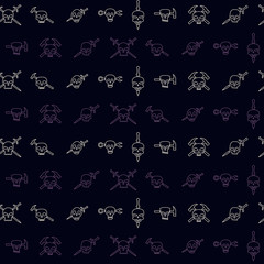 Seamless pattern with skulls for your design