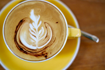 Coffee cup hot in the morning