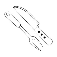 grill cutlery isolated icon vector illustration design