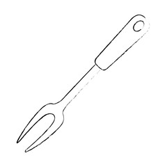 grill fork cutlery isolated icon vector illustration design