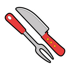 grill cutlery isolated icon vector illustration design