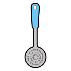 perforated spoon isolated icon vector illustration design