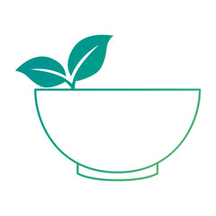 cup with leafs icon vector illustration design