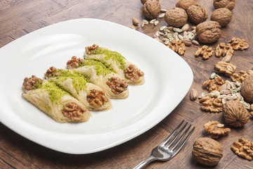 peanut in plate isolated