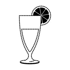 Fototapeta na wymiar cup with orange juice vector illustration design