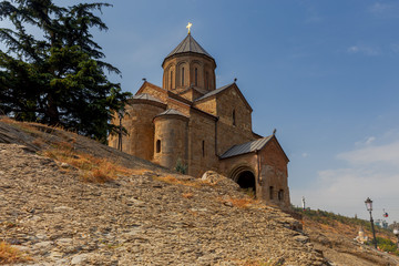 Fototapeta na wymiar Tbilisi. Metekhi Church.