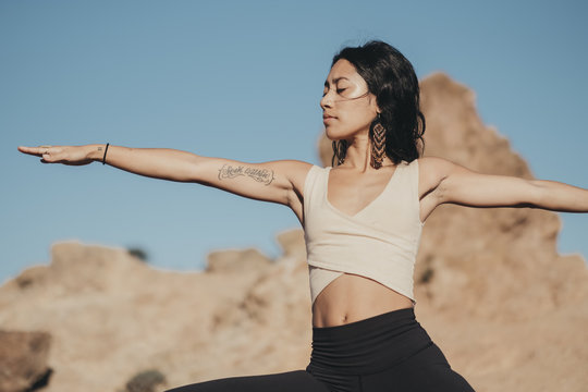 Young woman practicing yoga