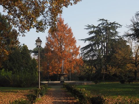 Ferrara, Italy. Parco Massari, public park.