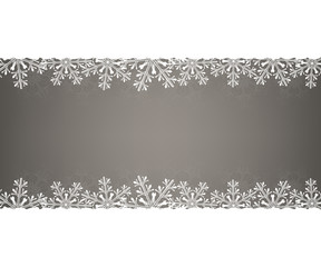 Banner with snowflakes. Merry Christmas and Happy New Year. an element of design. Vector illustration.