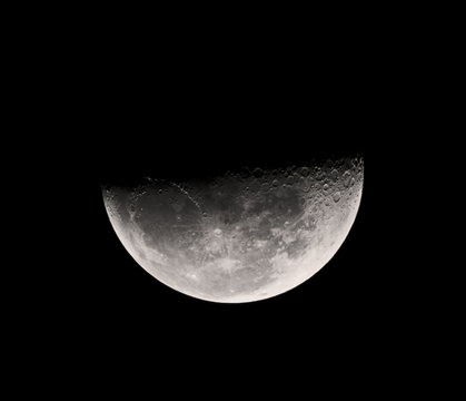 Close up of the Half Moon