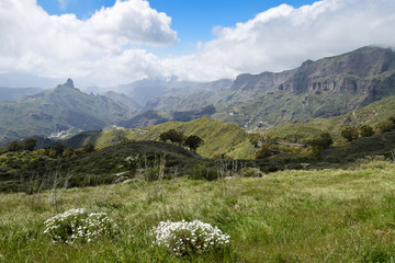 Landscape with Mountains in Gran Canaria. Spain.