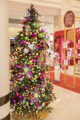 blur lights of Christmas decoration