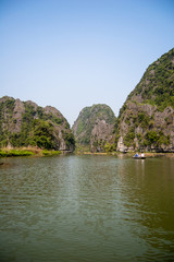 Fototapeta premium Landscapes of rocks Ha Long Bay. Ninh Binh Province, Ha Long Bay on land, Vietnam