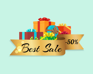 Best Sale -50 Represented on Vector Illustration