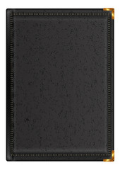 Notepad in black leather binding