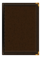 Notepad in brown leather binding
