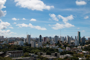 Fototapeta na wymiar Aerial View of Skyscrapers in Salvador Bahia, Brazil
