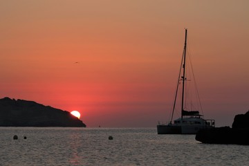 Boot am Meer, Cala Llombards, Mallorca