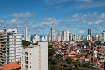 Naklejka premium Social inequality - Buildings and favela