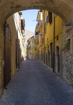 BORGO VELINO (Italy) - The historic center of an old and very little stone town in Sabina region, province of Rieti, central Italy
