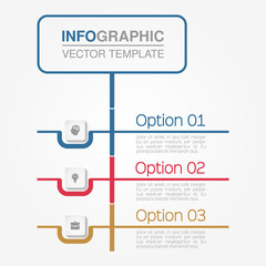 Vector infographic template for diagram, graph, presentation, chart, business concept with 3 options.