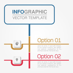 Vector infographic template for diagram, graph, presentation, chart, business concept with 2 options.