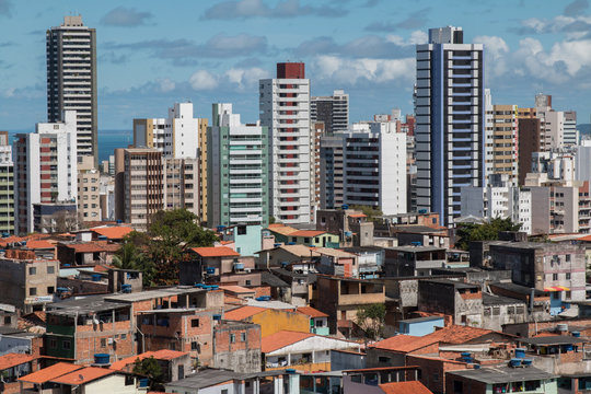 Social Inequality - Favela And Buildings