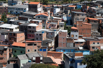 Fototapeta na wymiar View of houses in the favela