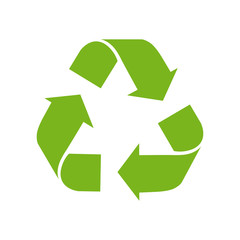 Recycle logo green vector