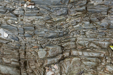 Washed stones on a beach