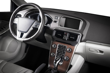 Naklejka premium Modern sport car interior