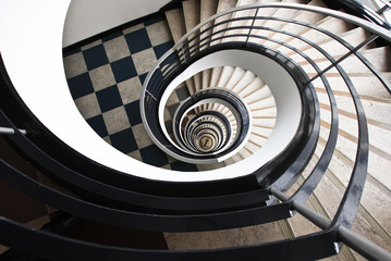 Spiral round staircase