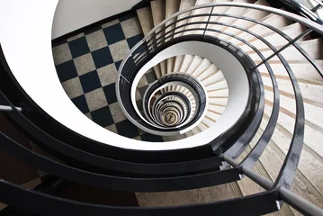 Papier Peint photo Escaliers Spiral round staircase