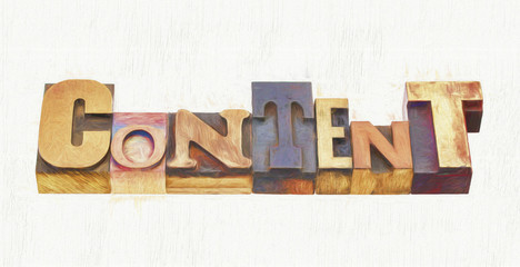 content word in mixed wood type