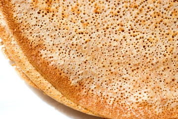 Pancake. Tasty hot breakfast. Delicious snack. Macro.