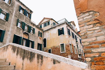 the old Venice streets of Italy