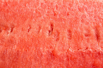 Watermelon. Ripe red fruit with seeds. Macro.