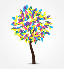 Colourful Abstract Vector Tree