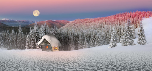 House of shepherds in winter