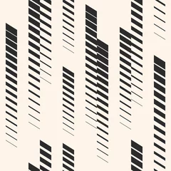 Fotobehang Abstract geometric seamless pattern with vertical fading lines, tracks, halftone stripes. Extreme sport style illustration, urban art. Trendy monochrome graphic texture. Sports pattern. Urban pattern. © Olgastocker