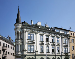 Fototapeta premium View of old Decin. Czech Republic