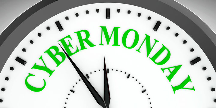 Clock dial Cyber Monday - Powered by Adobe