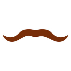 Isolated mustache illustration