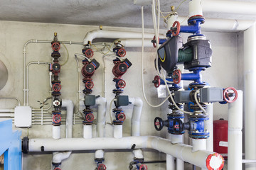circulation pumps in a heating system