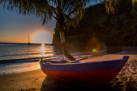 Coucher de soleil sur Saint-Vincent et les Grenadines