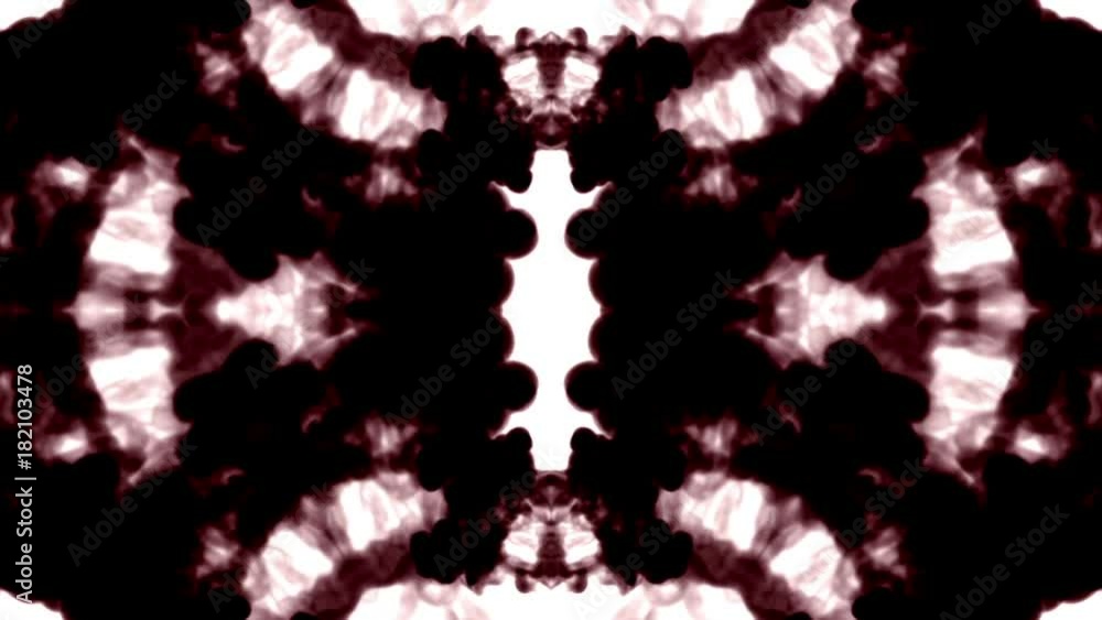 Poster abstract black and white background of ink or smoke flows is kaleidoscope or rorschach inkblot test5